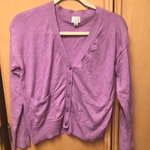 Purple v neck cardigan